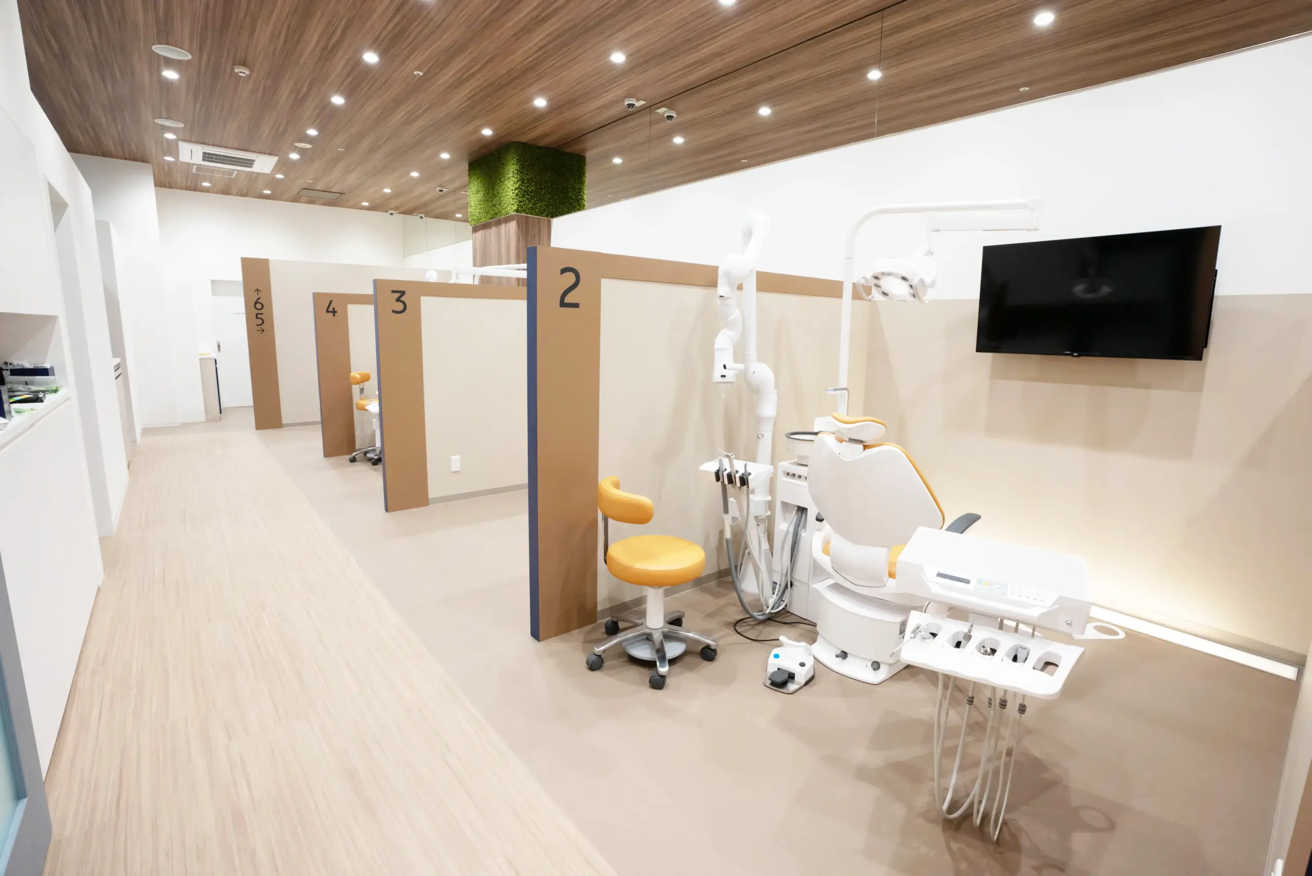 半個室と完全個室の診療スペース